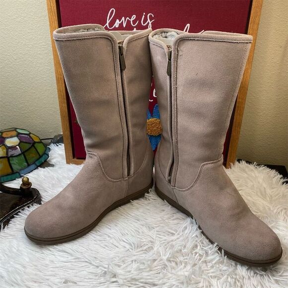 Skechers Women's Plus 3 Pulley Mid-Calf Boots Dark Taupe Size 8 - Picture 2 of 11